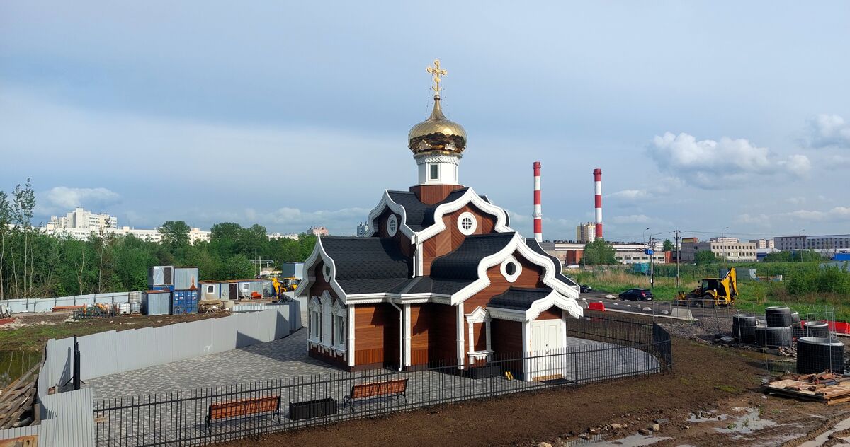 Церковь Марии Египетской (временная), Красносельский район (Санкт-Петербург, г. Санкт-Петербург). общий вид в ландшафте