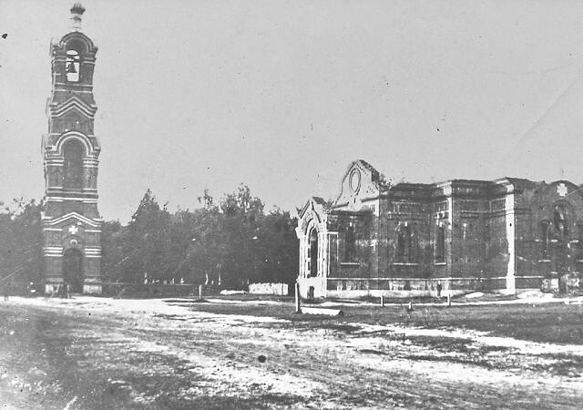 Церковь Илии Пророка, Меленки (Меленковский район, Владимирская область). архивная фотография, Недостроенная Ильинская церковь в 1929 году. Фото из сообщества 