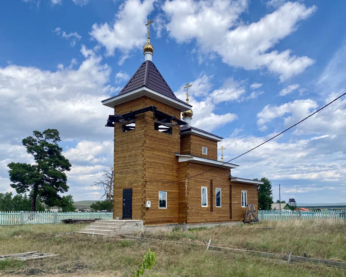 Церковь Иоанна Предтечи (строящаяся), Гашей (Мухоршибирский район, Республика Бурятия). фасады, Вид с ЮЗ