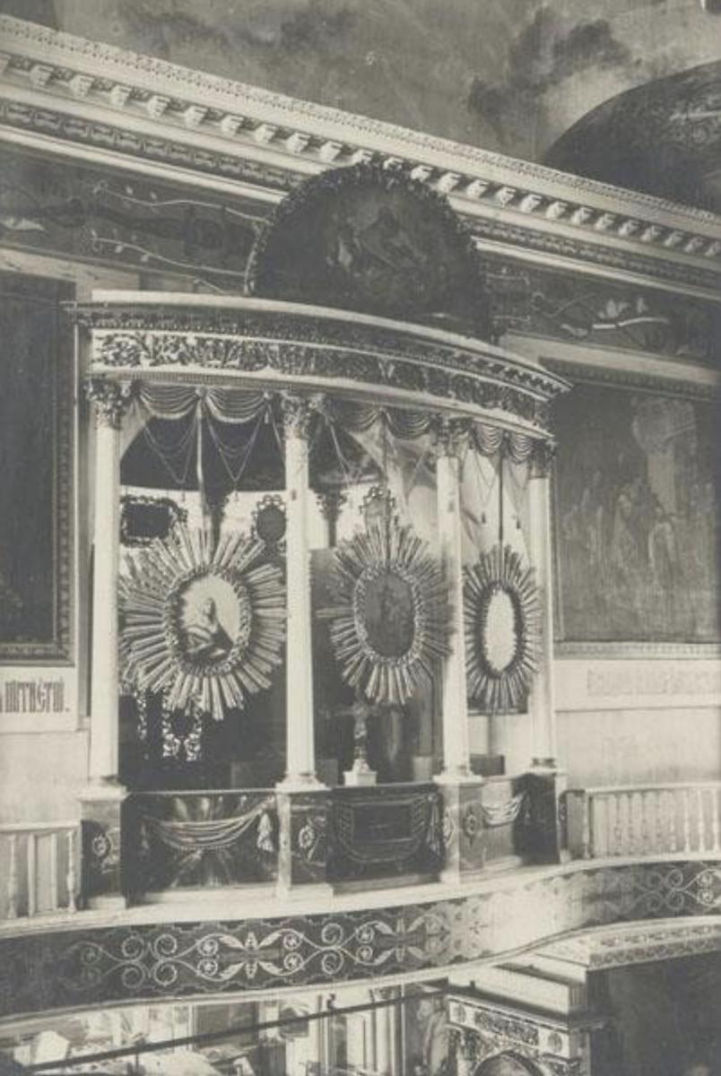 1926 г. Алексеевский м-рь. Вознесенский соб. Иконостас верхнего храма., архивная фотография. Алексеевский Новодевичий монастырь. Собор Вознесения Господня, Арзамас (Арзамасский район и г. Арзамас, Нижегородская область)