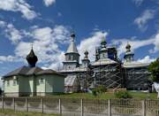 Церковь Димитрия Солунского, Общий вид с реставрируемой Никольской церковью<br>, Кожан-Городок, Лунинецкий район, Беларусь, Брестская область
