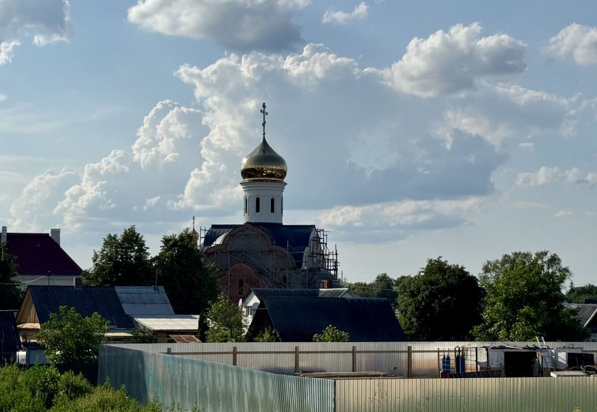 Спасский женский монастырь. Церковь Спаса Всемилостивого, Кобрин (Кобринский район, Беларусь, Брестская область). документальные фотографии, Вид с рампы моста через Мухавец