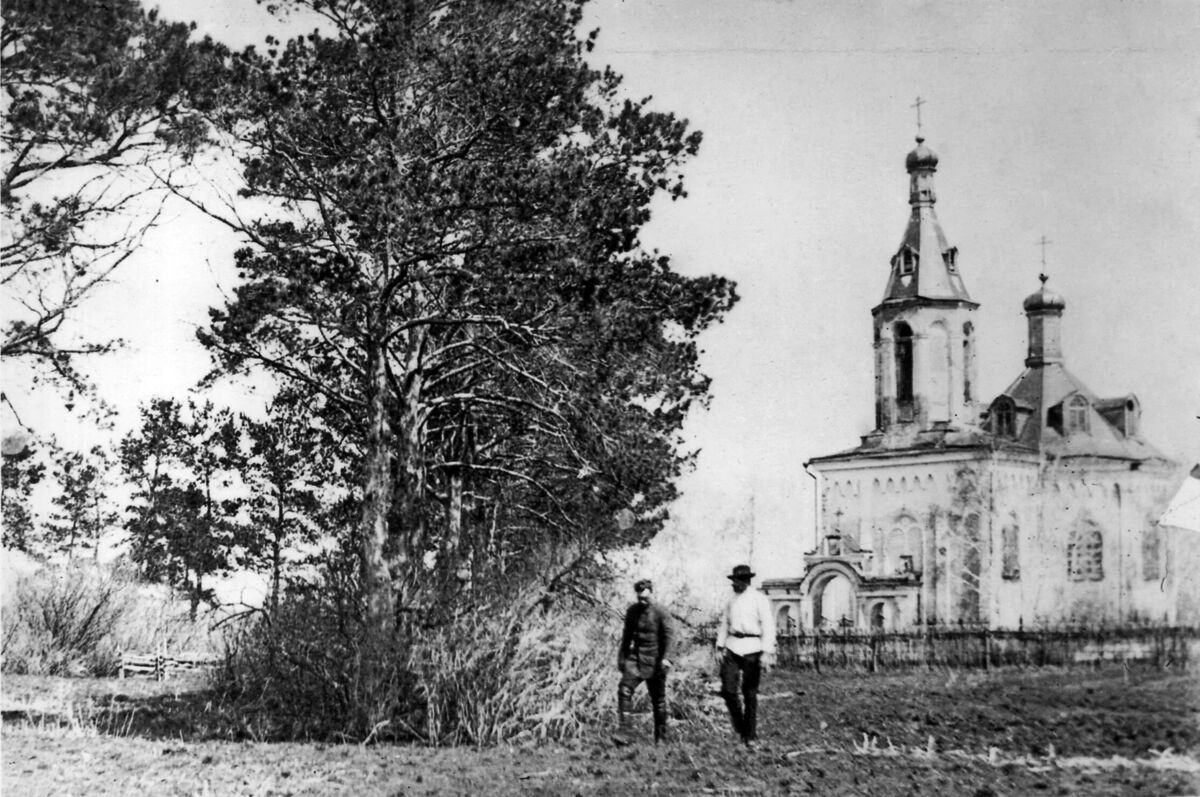 Церковь Иоанна Златоуста в Васином хуторе, Политотдел (Любинский район, Омская область). архивная фотография, Фото 1912 года из частного архива. Автор предположительно А.А. Пахотин