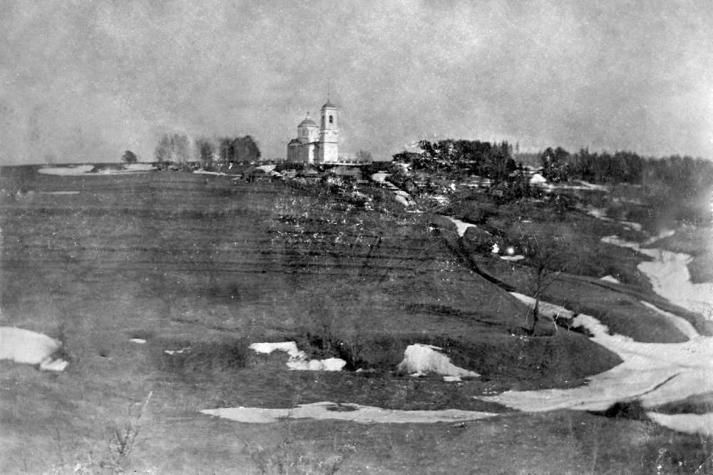 Козьмодемьянская церковь. Начало XX в., архивная фотография. Церковь Космы и Дамиана, Козьмодемьянский Погост, урочище (Вачский район, Нижегородская область)