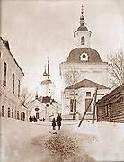 Церковь Спаса Нерукотворного Образа, Спасская (передний план) и Покровская (дальний план) церкви. 1910-е гг., Арзамас, Арзамасский район и г. Арзамас, Нижегородская область