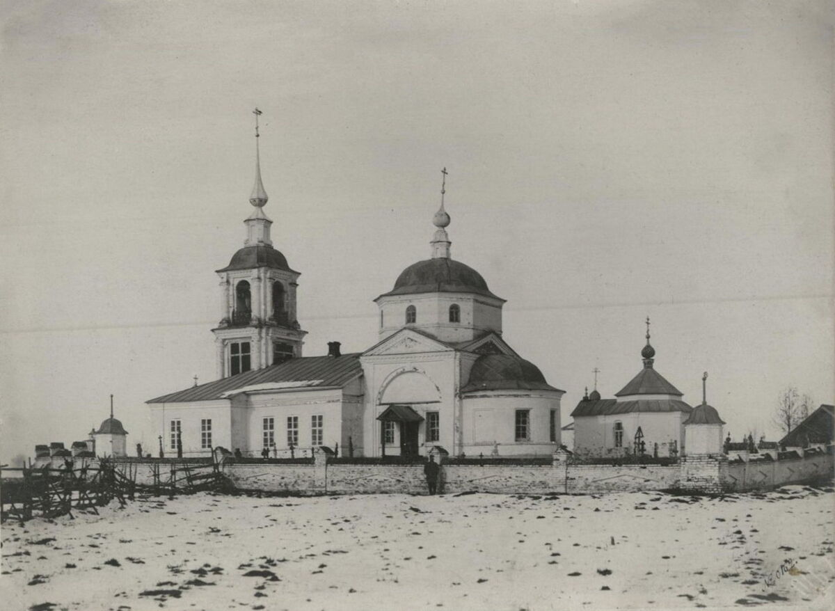 Церковь Стефана архидиакона, Махрово (Буйский район, Костромская область). архивная фотография, Фото 1909 года из фондов Государственного исторического музея. Автор С.А. Орлов