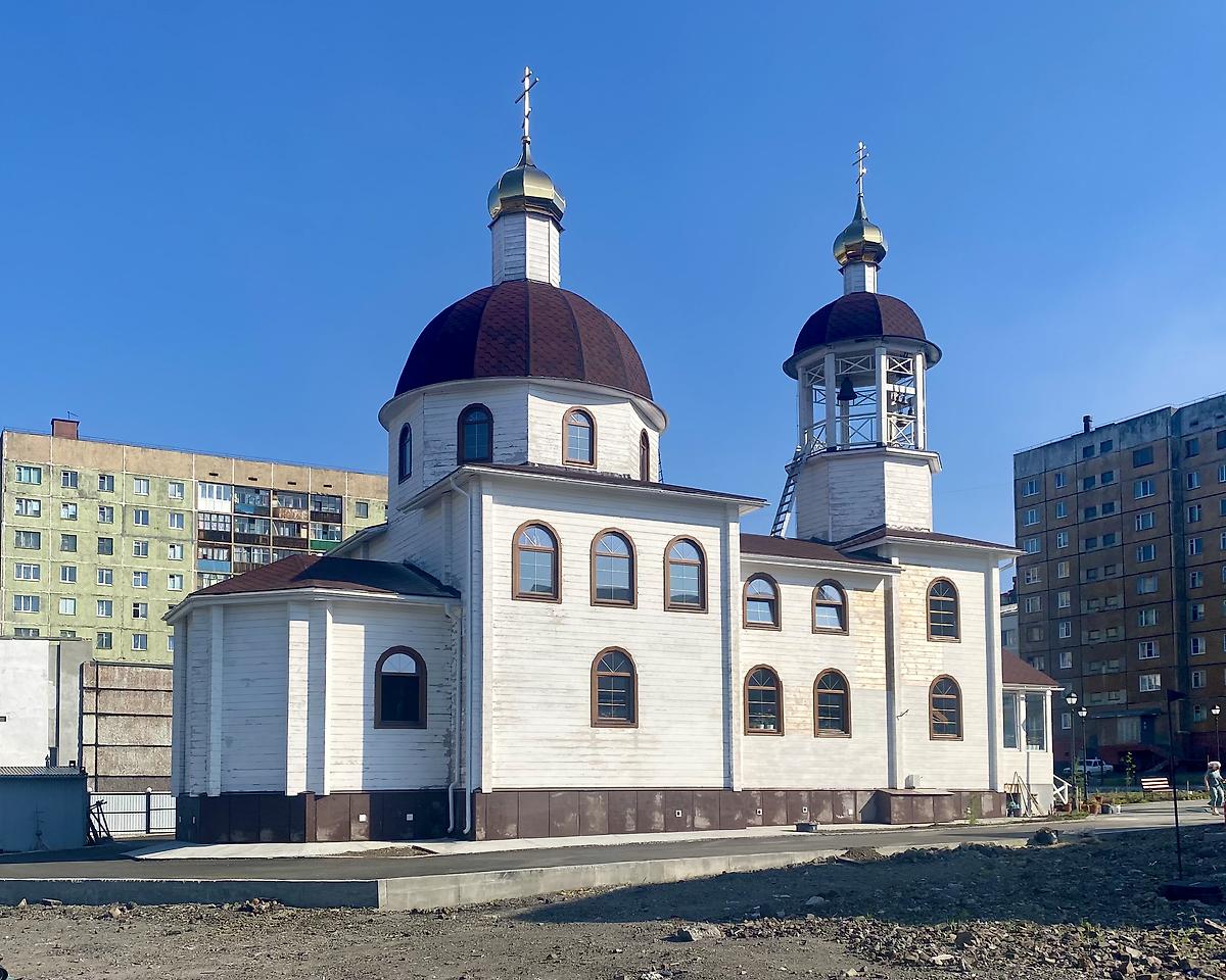 Вид с севера, фасады. Церковь Преображения Господня в Кайеркане, Норильск (Норильск, город, Красноярский край)