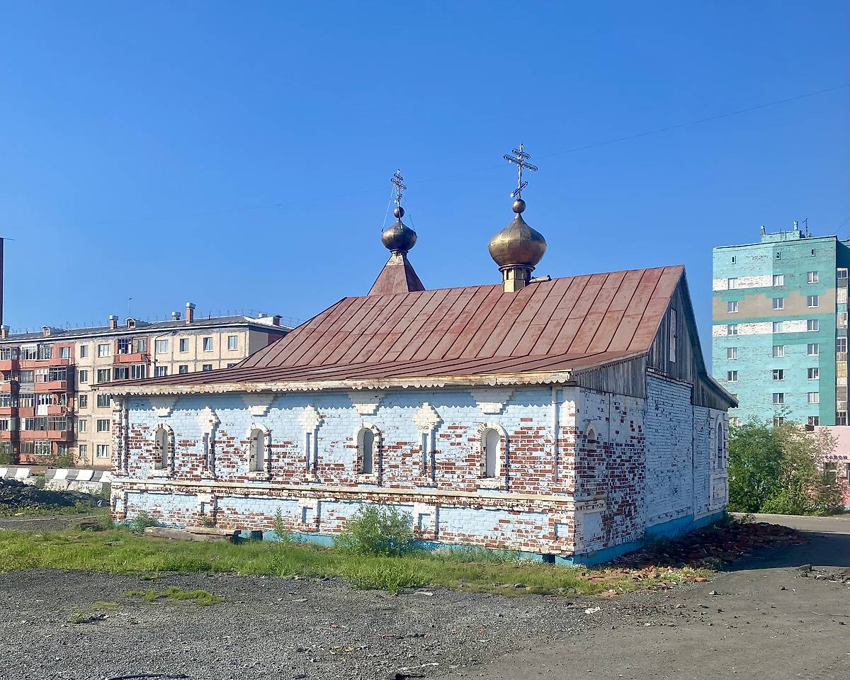 Вид с юга, фасады. Церковь Гавриила Архангела в Кайеркане, Норильск (Норильск, город, Красноярский край)