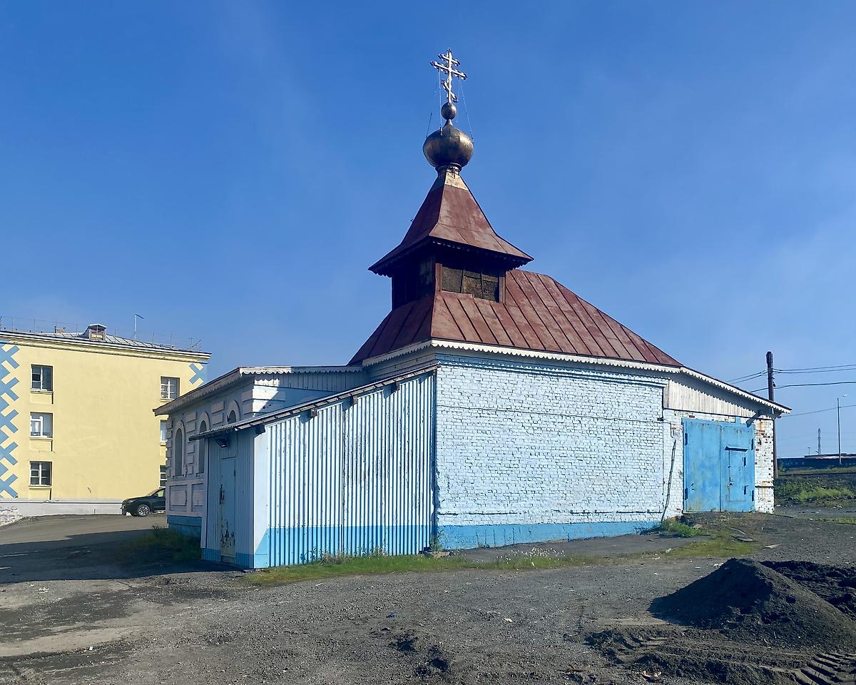 Западный  фасад, фасады. Церковь Гавриила Архангела в Кайеркане, Норильск (Норильск, город, Красноярский край)