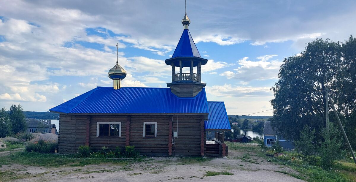 Церковь Богоявления Господня, Шуньга (Медвежьегорский район, Республика Карелия). общий вид в ландшафте