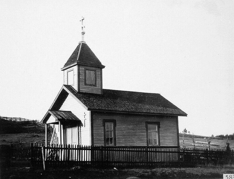 Часовня Казанской иконы Божией Матери, Моисеинваара, урочище (Суоярвский район, Республика Карелия). архивная фотография, Старинное фото из частного архива