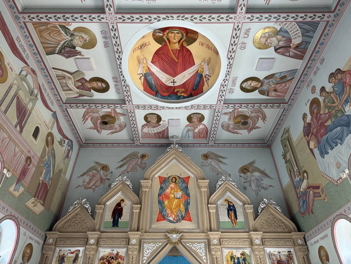 Церковь Смоленской иконы Божией Матери в Энергетике, Братск (Братский район, Иркутская область). интерьер и убранство, Роспись свода