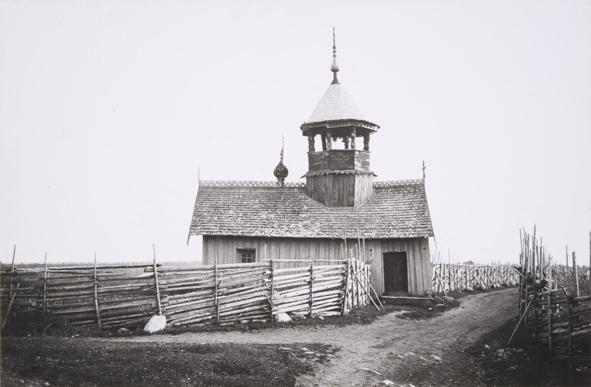 Часовня Власия в Оритселькя, Мантсинсаари, остров (Питкярантский район, Республика Карелия). архивная фотография, Часовня до реставрации. Фото 1913 года с сайта www.finna.fi. Автор Gösta Grotenfelt
