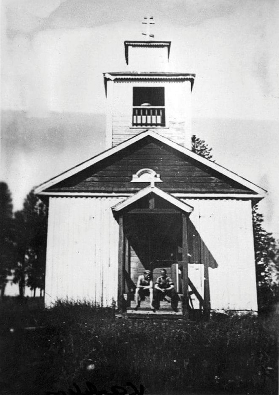 Часовня Иоанна Предтечи, Карку (Питкярантский район, Республика Карелия). архивная фотография, Фото 1943 года с сайта heninen.net