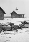 Часовня Георгия Победоносца, Фото 1940 года из архива SA-Kuva. Автор Jorma Heiskanen<br>, Муанто, урочище, Суоярвский район, Республика Карелия