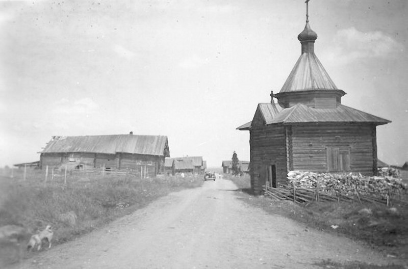 Часовня Спаса Нерукотворного Образа, Святнаволок (Кондопожский район, Республика Карелия). архивная фотография, Фото предположительно начала 1940-ых годов
