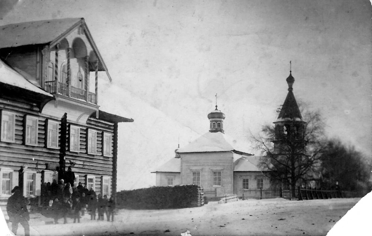 Церковь Успения Пресвятой Богородицы, Святнаволок (Кондопожский район, Республика Карелия). архивная фотография, Старинное фото. Автор К. Соснов