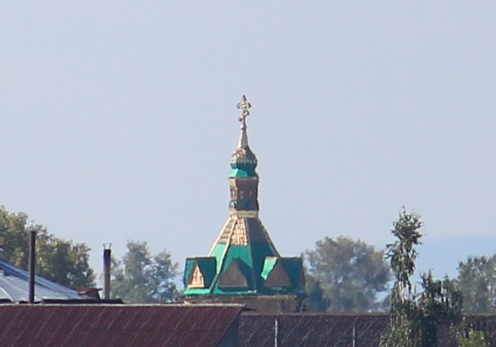 Церковь Сергия Радонежского, Додоново (Железногорск, город, Красноярский край). дополнительная информация, Венчание церкви, вид с Енисея