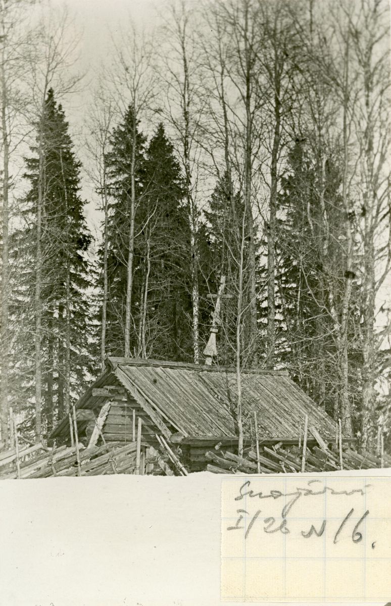 Часовня Власия, Вегарус (Суоярвский район, Республика Карелия). архивная фотография, Фото 1915-1935 годов с сайта www.finna.fi