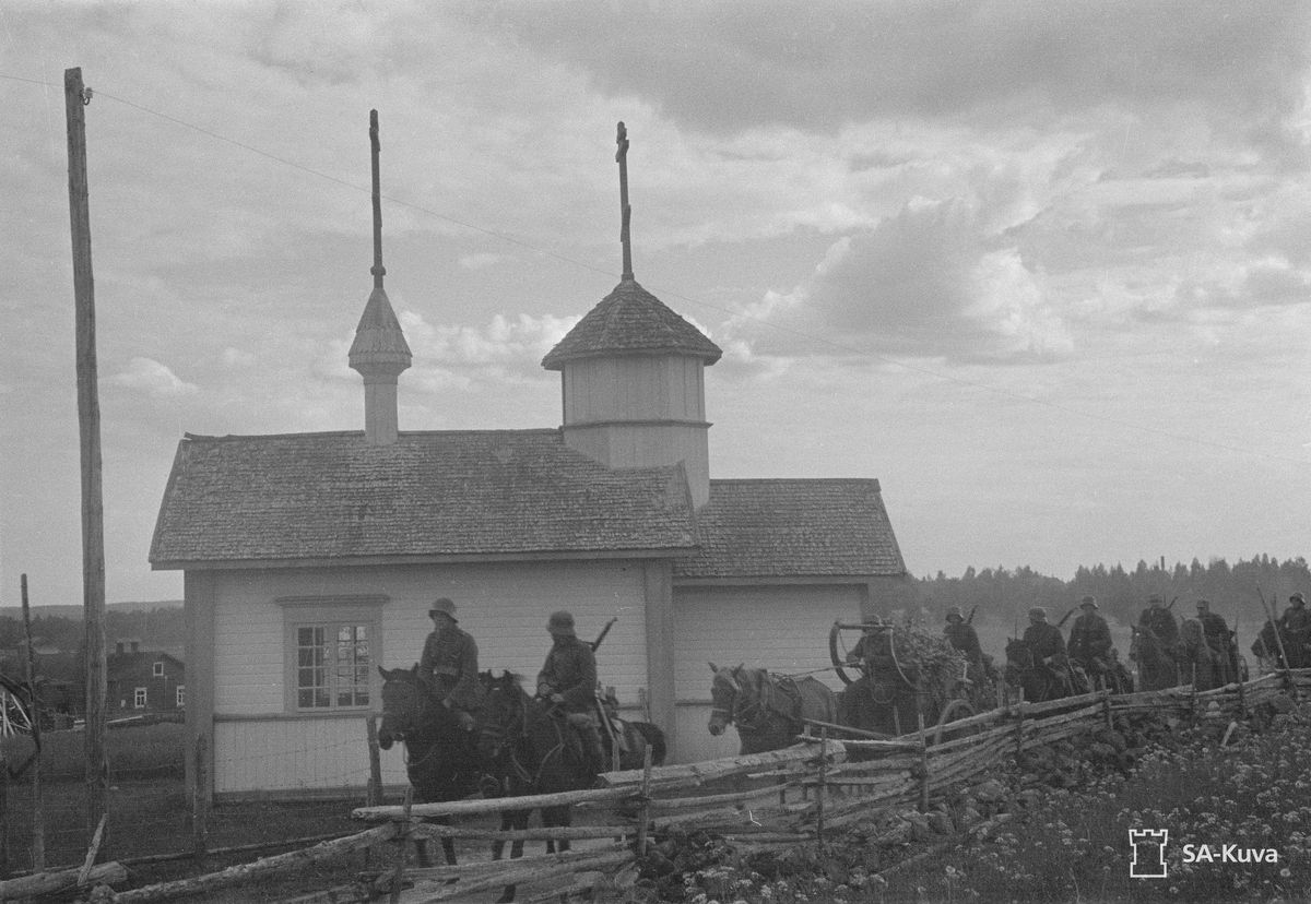 Часовня Петра и Павла, Хаттуваара (Северная Карелия, Финляндия). архивная фотография, Старинное фото из архива SA-Kuva. Автор Th. W. Vuorela