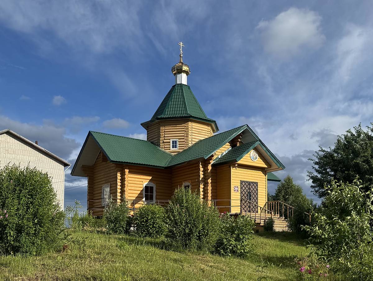 Вид с северо-запада, фасады. Церковь Георгия Победоносца (новая), Верхняя Тойма (Верхнетоемский район, Архангельская область)