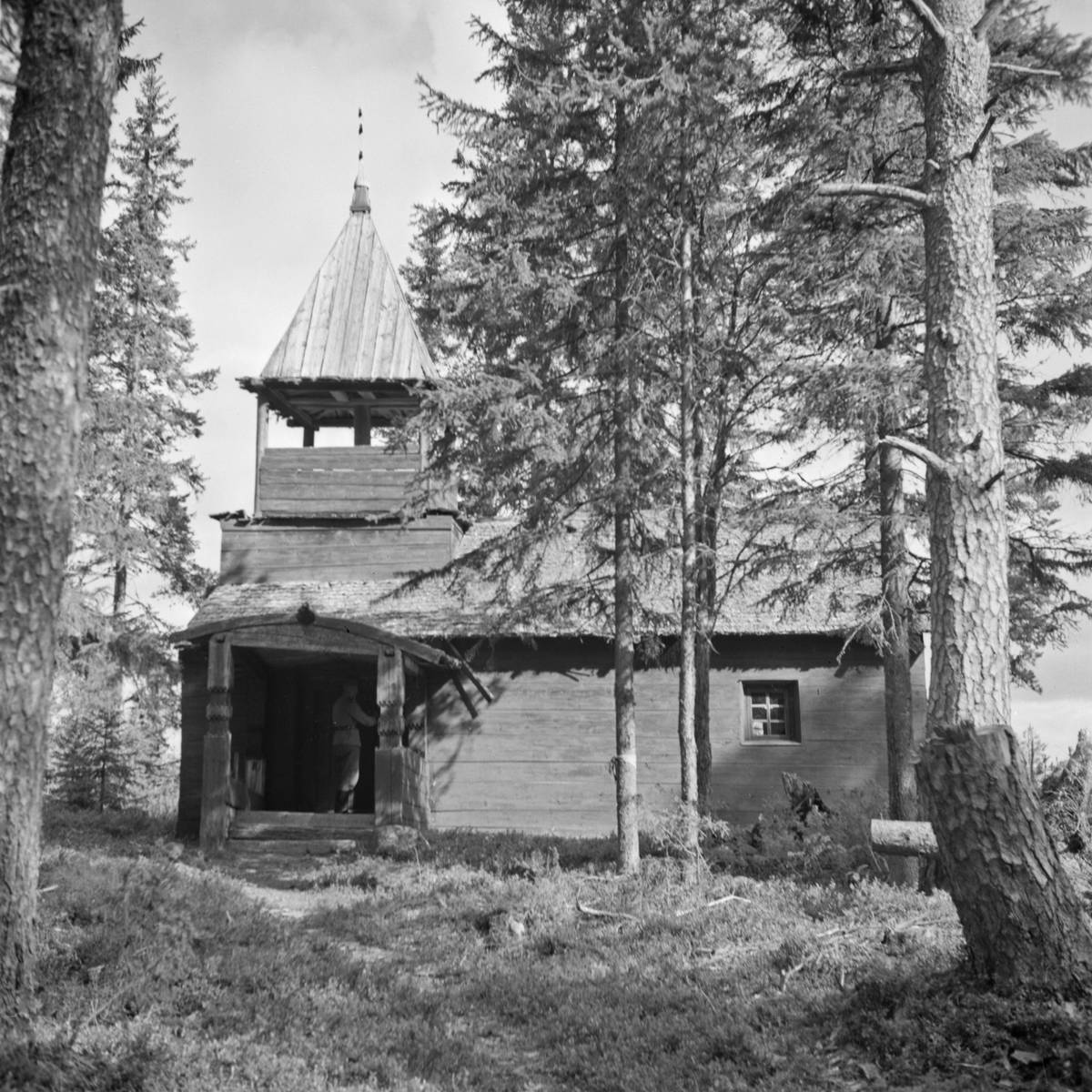 Неизвестная часовня, Минозеро, территория (Костомукша, город, Республика Карелия). архивная фотография, Фото 1943 года с сайта www.finna.fi. Автор Väinö Kaukonen