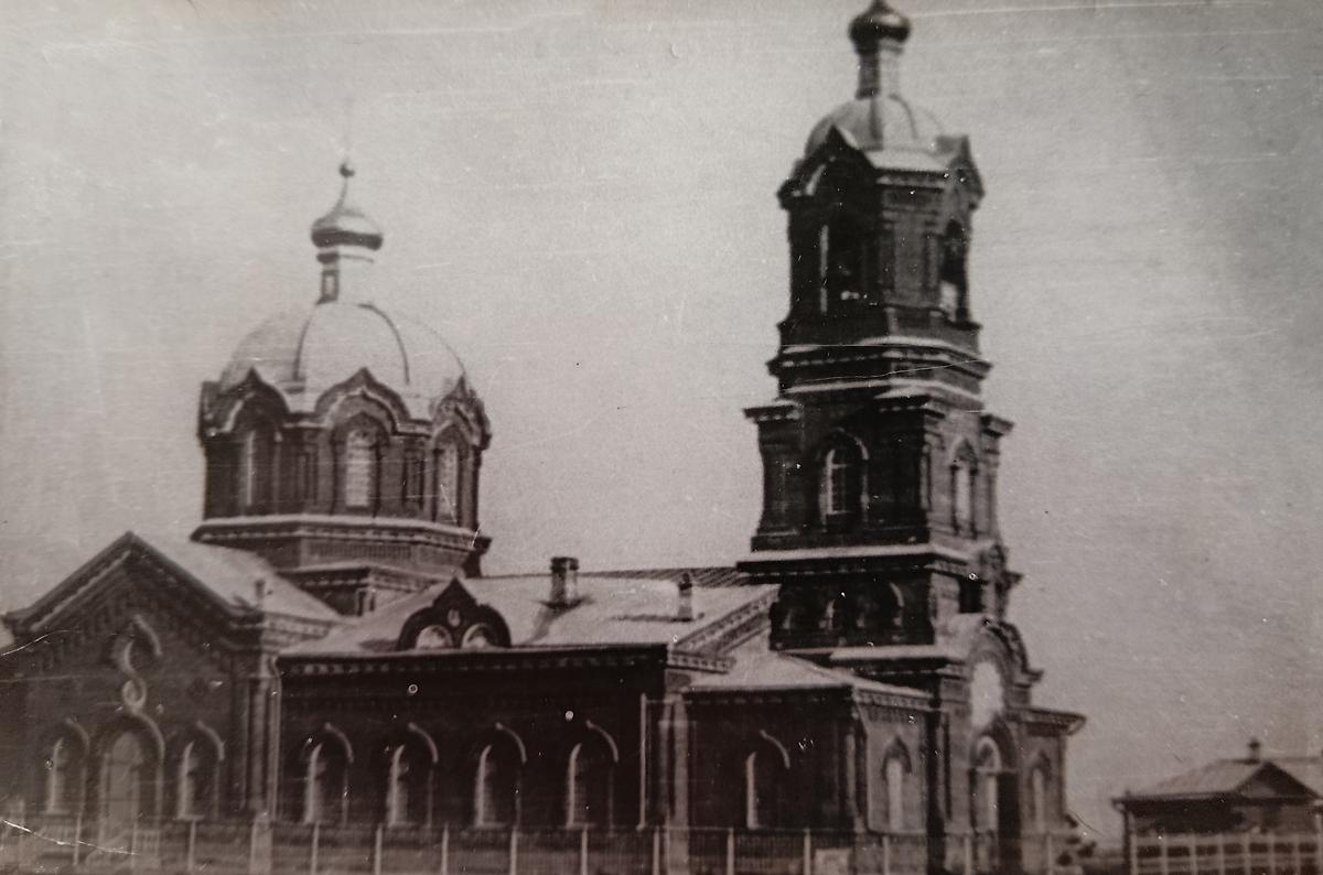 Фото 1928-1930 годов из фондов Краеведческого музея города Уварово, архивная фотография. Церковь Троицы Живоначальной, Уварово (Уваровский район и г. Уварово, Тамбовская область)