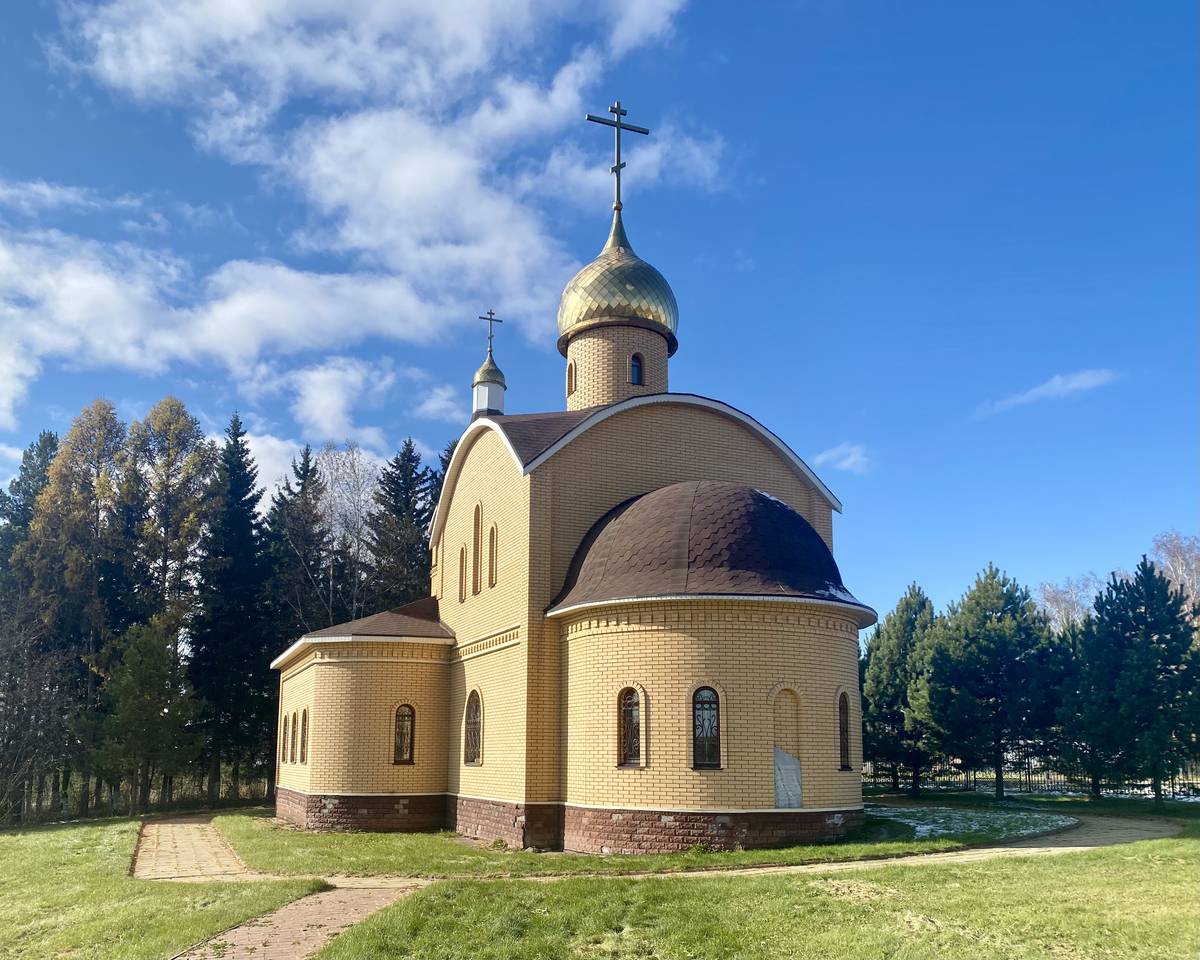 Церковь Всех Святых, в земле Российской просиявших, Новониколаевка (Яйский район, Кемеровская область). фасады, Вид с востока