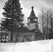 Церковь Покрова Пресвятой Богородицы, Фото 1943 года из фондов Kansallisarkisto. Автор Lars Pettersson, Ужесельга, Прионежский район, Республика Карелия