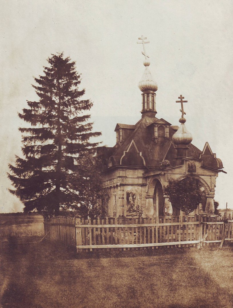Часовня Тихвинской иконы Божией Матери, Низовка, остров (Конаковский район, Тверская область). архивная фотография, Старинное фото с сайта hram-tver.ru