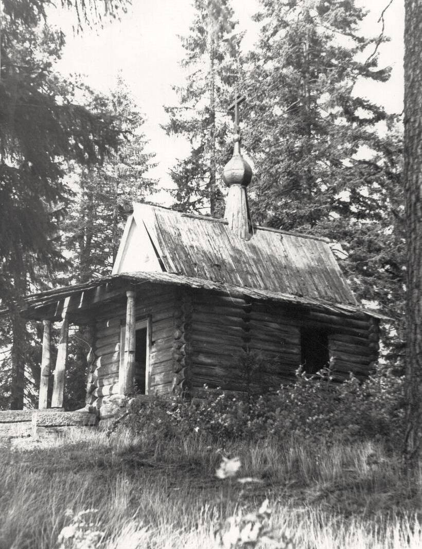 Часовня Петра и Павла, Кармозерская (Плесецкий район, Архангельская область). архивная фотография, Фото 1970-х годов из паспорта ОКН. kartarf.ru