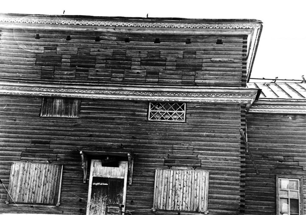 Церковь Воздвижения Креста Господня (новая), Савинское (Шелекса) (Плесецкий район, Архангельская область). архивная фотография, Фото 1975 года из паспорта ОКН. onegaonline.ru