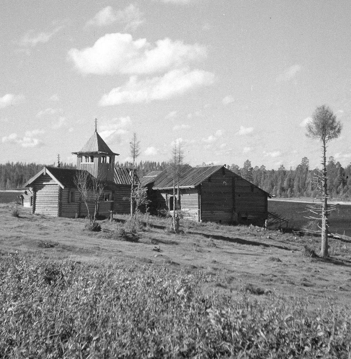 Часовня Георгия Победоносца, Кангозеро, урочище (Суоярвский район, Республика Карелия). архивная фотография, Фото 1941 года из архива SA-Kuva. Автор Sot.virk. Heikki Aho