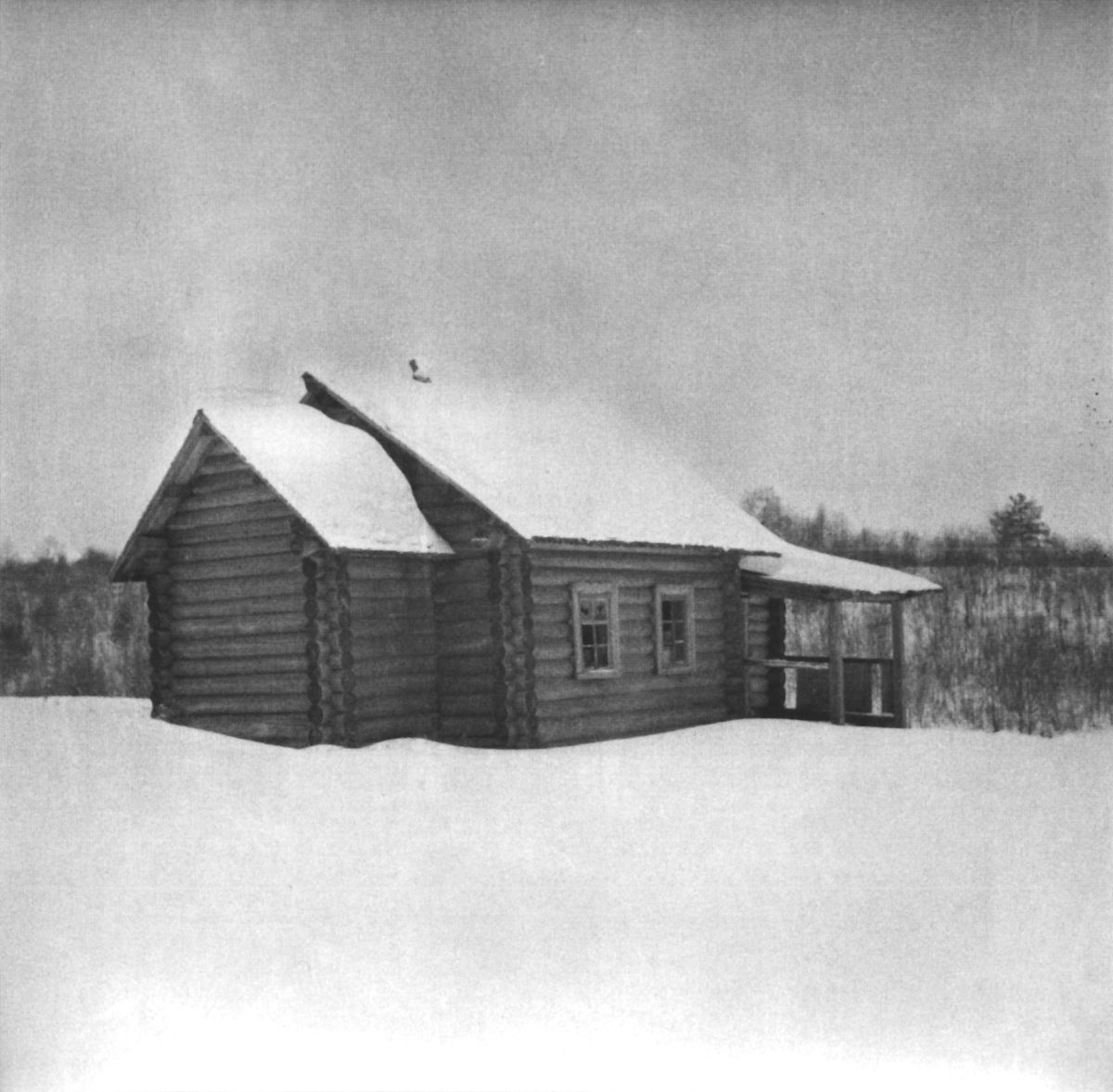 Часовня Иоанна Златоуста, Барковица, урочище (Медвежьегорский район, Республика Карелия). архивная фотография, Фото 1944 года из фондов Kansallisarkisto. Автор Lars Pettersson