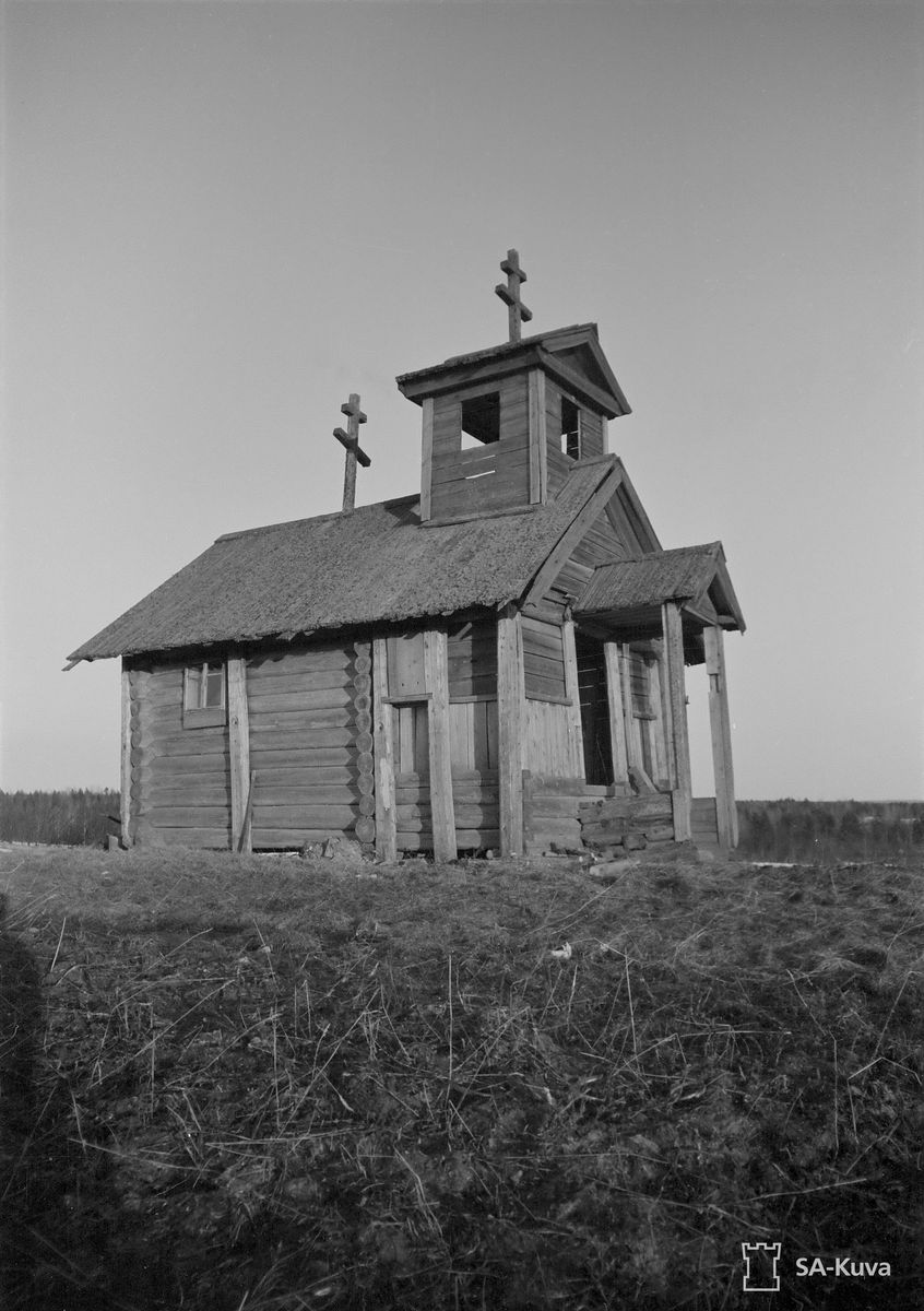 Неизвестная часовня, Конева-Гора, урочище (Подпорожский район, Ленинградская область). архивная фотография, Фото 1941-1944 годов из архива SA-Kuva