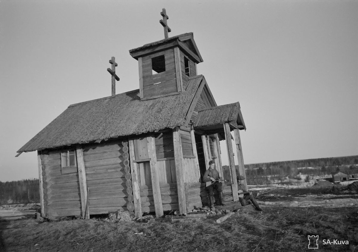 Неизвестная часовня, Конева-Гора, урочище (Подпорожский район, Ленинградская область). архивная фотография, Фото 1941-1944 годов из архива SA-Kuva