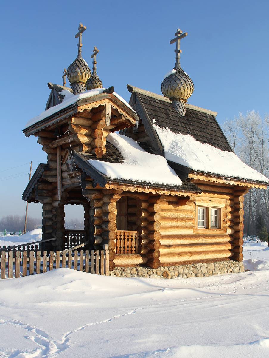 фасады. Часовня Трёх Святителей Великих, Новотырышкино (Смоленский район, Алтайский край)