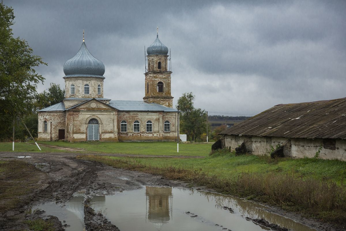 Церковь Георгия Победоносца, Свистуновка (Сватовский район, Украина, Луганская область). общий вид в ландшафте