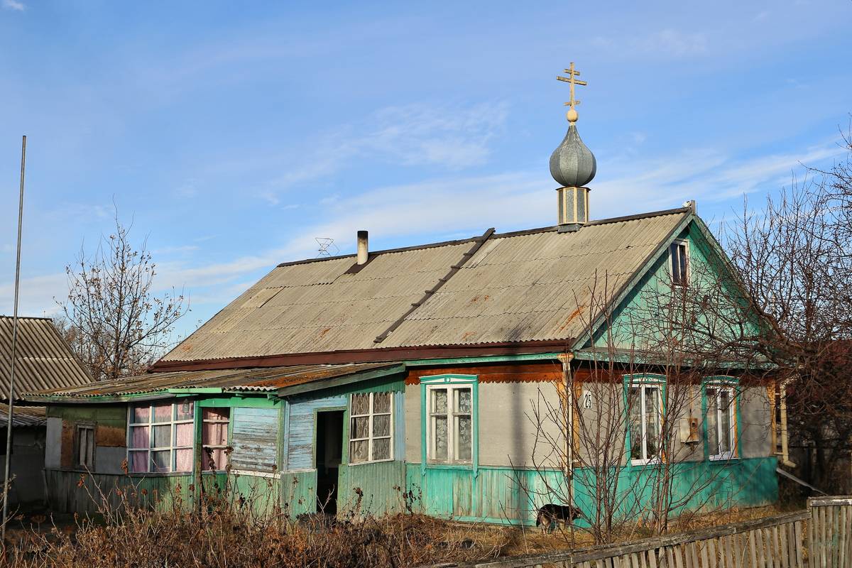 Церковь Сергия Радонежского (временная), Маргенау (Исилькульский район, Омская область). общий вид в ландшафте