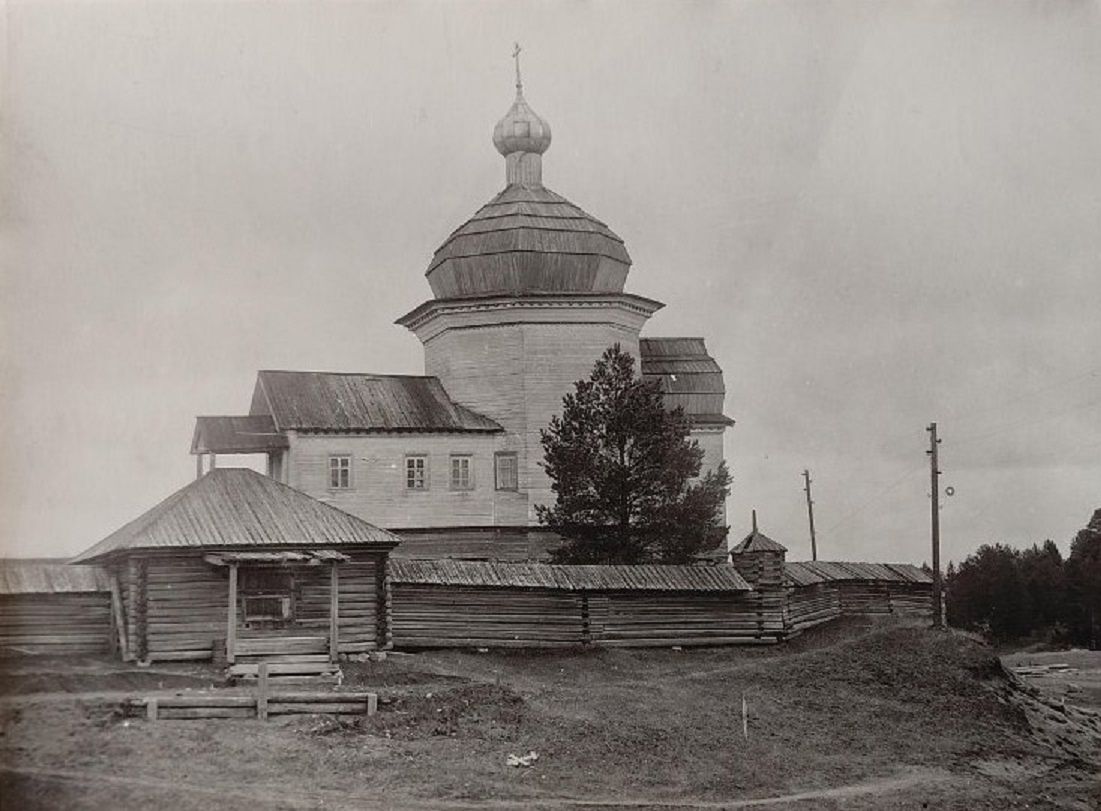 Церковь Преображения Господня (старая), Андреевская (Няндомский район, Архангельская область). архивная фотография, Фото Н. Я. Епанечникова, 1932 г. ГНИМА им. Щусева
