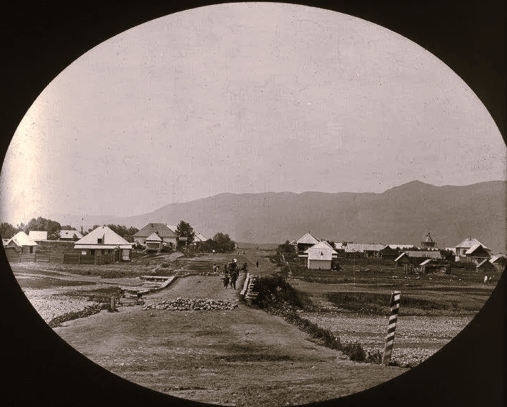 Церковь Троицы Живоначальной, Лепси (Жетысуская область, Казахстан). архивная фотография, Вид на Лепсинскую станицу и Троицкую станичную церковь