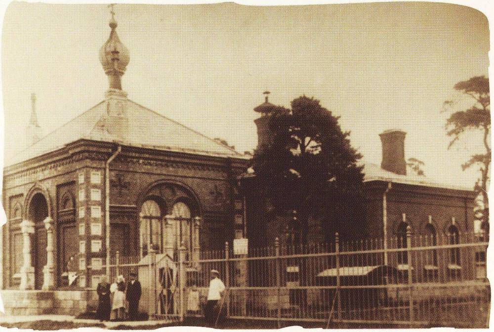 Неизвестная часовня при госпитале порта императора Александра III, Лиепая (Лиепая, город, Латвия). архивная фотография, Старинное фото