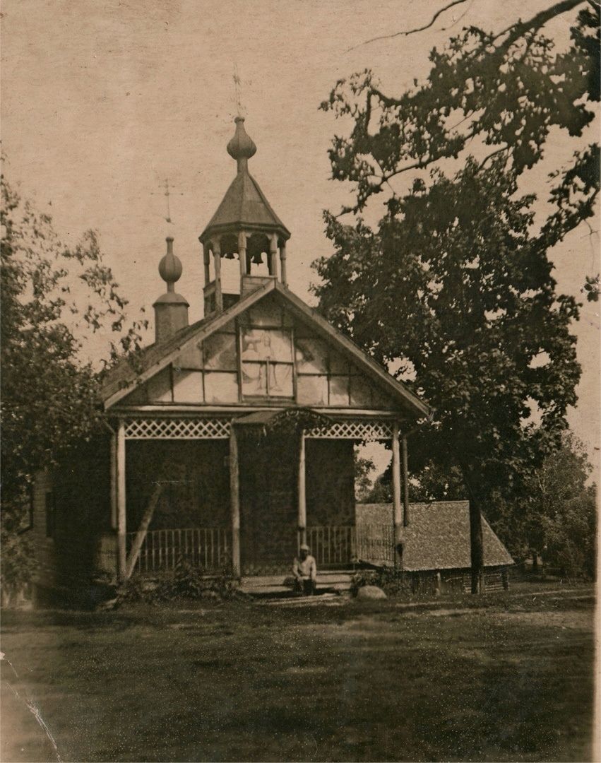 Неизвестная часовня, Большие Дубовицы, урочище (Парфинский район, Новгородская область). архивная фотография, Старинное фото