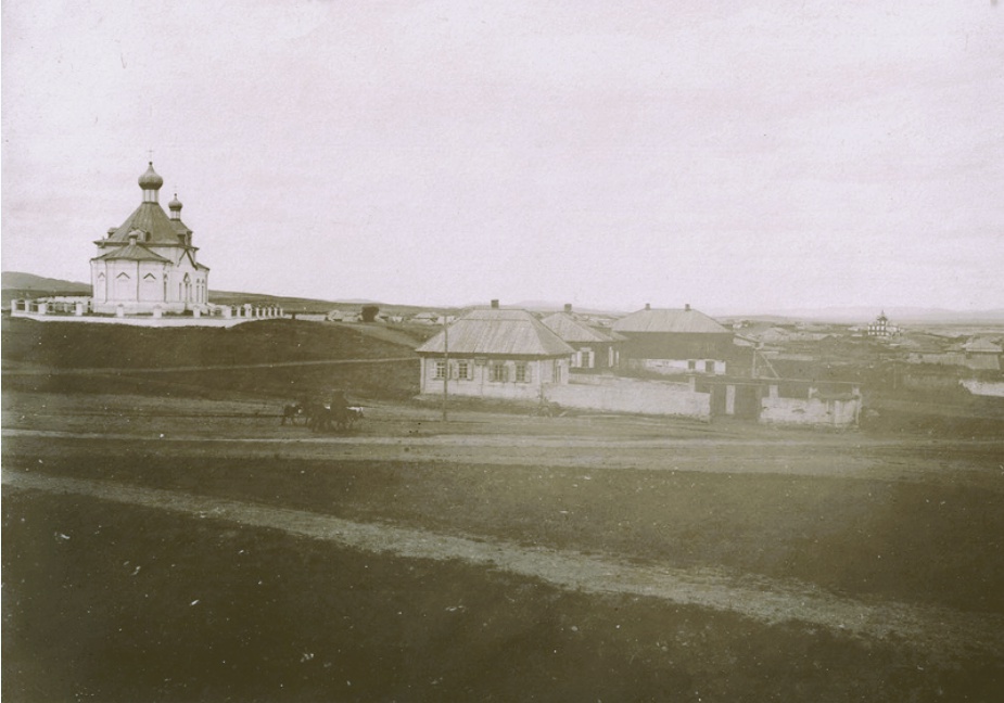 Свято-Георгиевская станичная церковь, архивная фотография. Церковь Георгия Победоносца, Кокпекты (Абайская область, Казахстан)