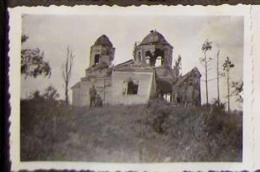 Фото 1941 г. с аукциона e-bay.de, архивная фотография. Церковь Покрова Пресвятой Богородицы (старая), Литвинец (Черкасский район, Украина, Черкасская область)