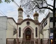 Собор Георгия Победоносца, Вид через ул. Туспан, Мехико, Мексика, Прочие страны