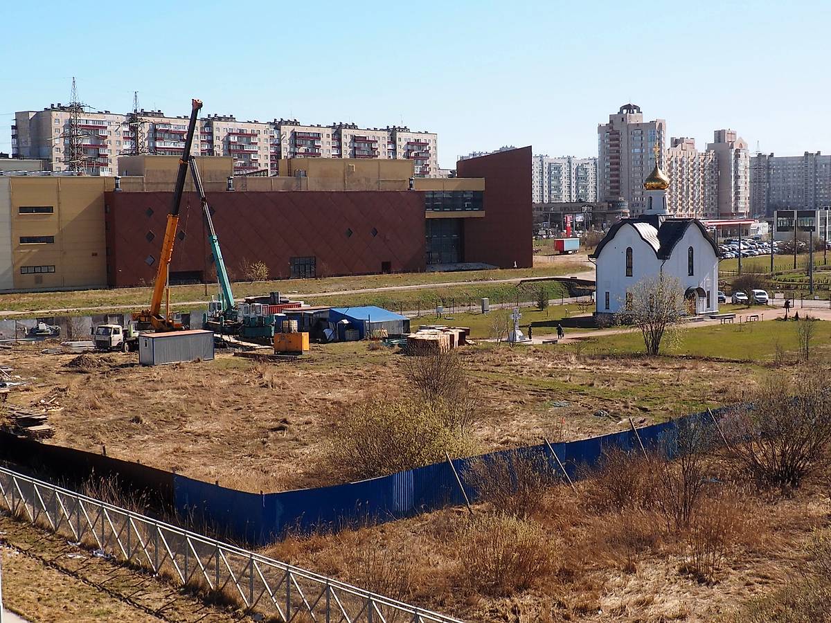 документальные фотографии. Церковь Алексия, митрополита Московского в Купчине (строящаяся), Фрунзенский район (Санкт-Петербург, г. Санкт-Петербург)
