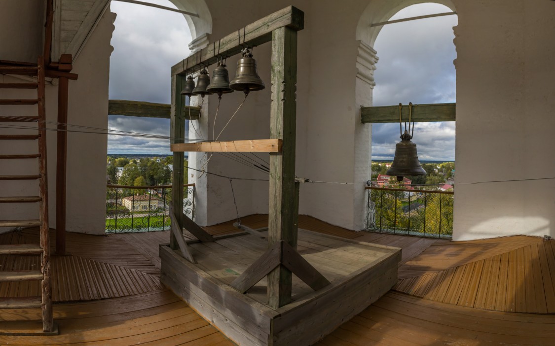 Ярус звона колокольни, дополнительная информация. Соборная колокольня Нового торга, Каргополь (Каргопольский район, Архангельская область)