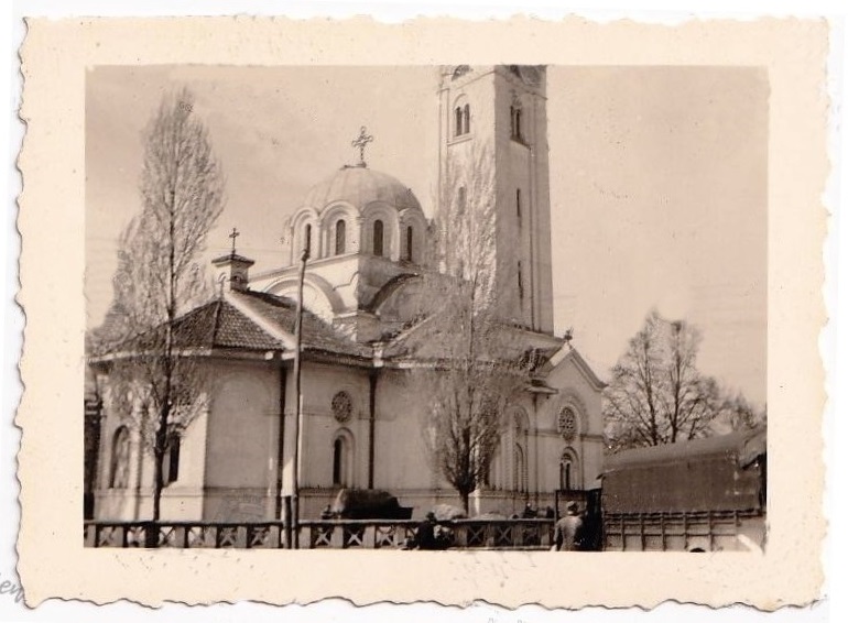 Фото 1941 г. с аукциона e-bay.de, архивная фотография. Церковь Покрова Пресвятой Богородицы (утраченная), Градишка (Босния и Герцеговина, Прочие страны)