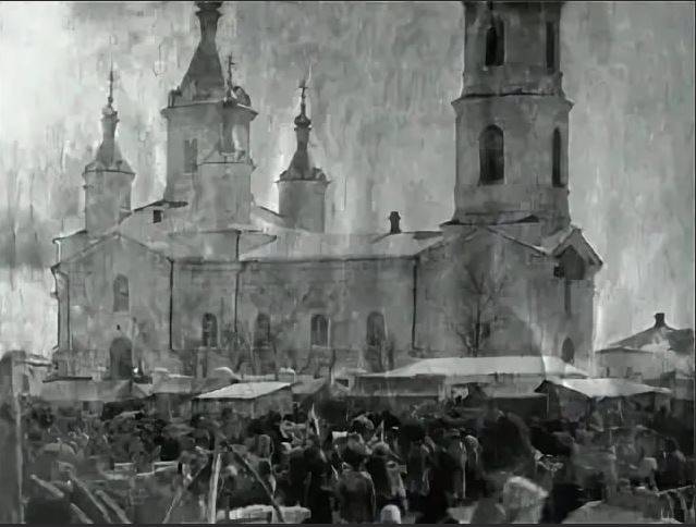 Источник: oldsaratov.ru, архивная фотография. Церковь Введения во храм Пресвятой Богородицы, Калининск (Калининский район, Саратовская область)